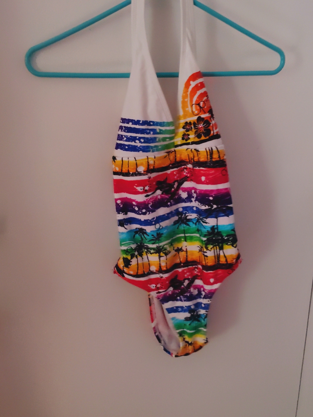OP Multicolor Tropical Swimwear with Pink Accent